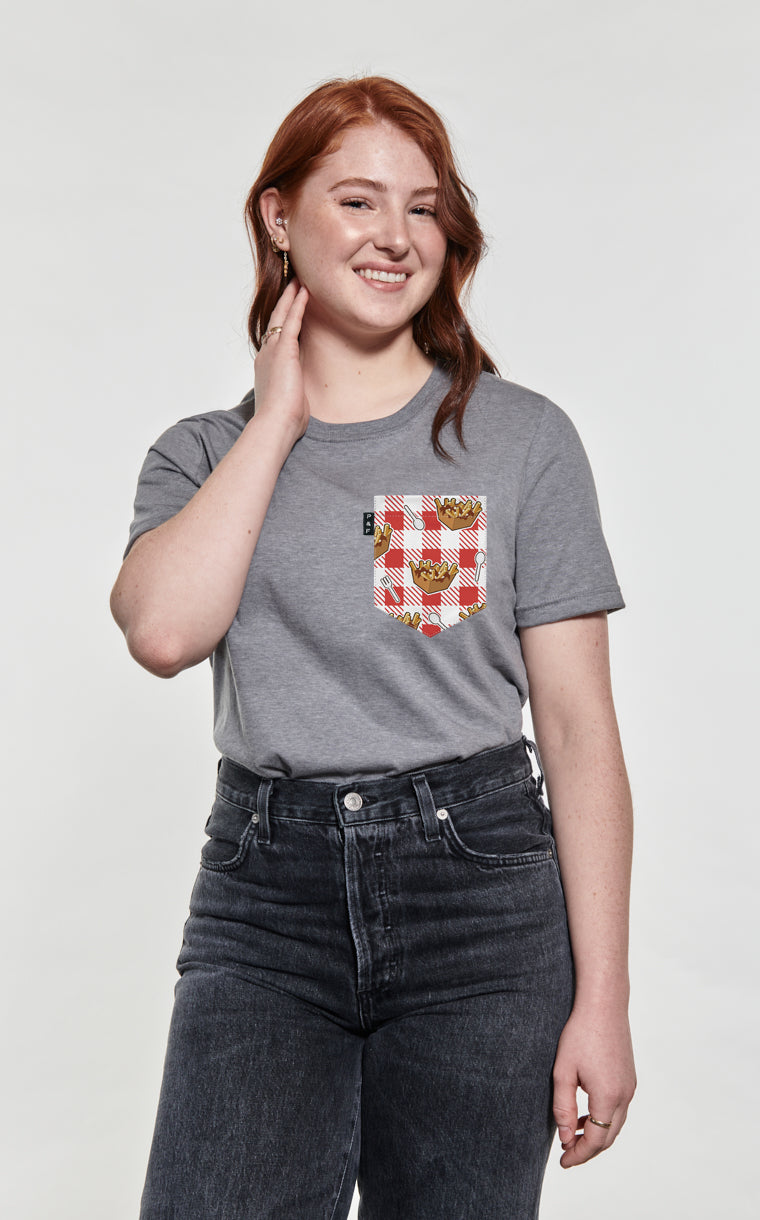 T-shirt coupe Boyfriend à poche Lâche pas la patate