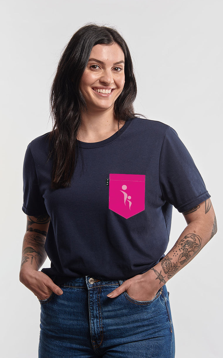 T-shirt coupe Boyfriend à poche Fondation de l'Hôpital du Suroît