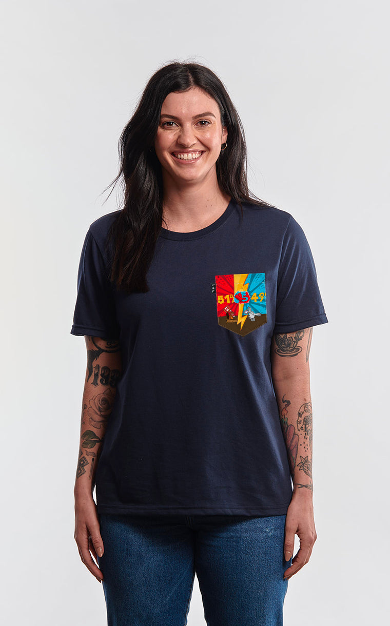 T-shirt coupe Boyfriend à poche Referendum de 95