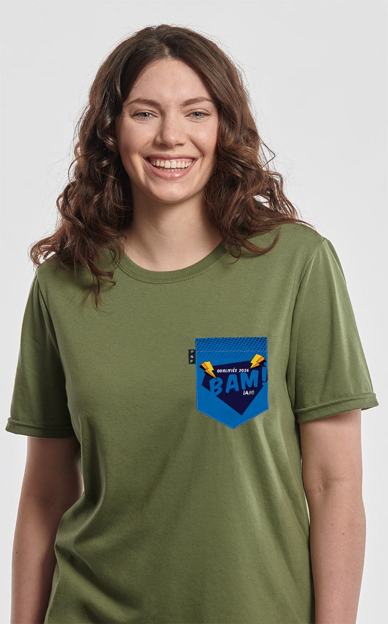 T-shirt coupe Boyfriend à poche BAM femme industriel alliance