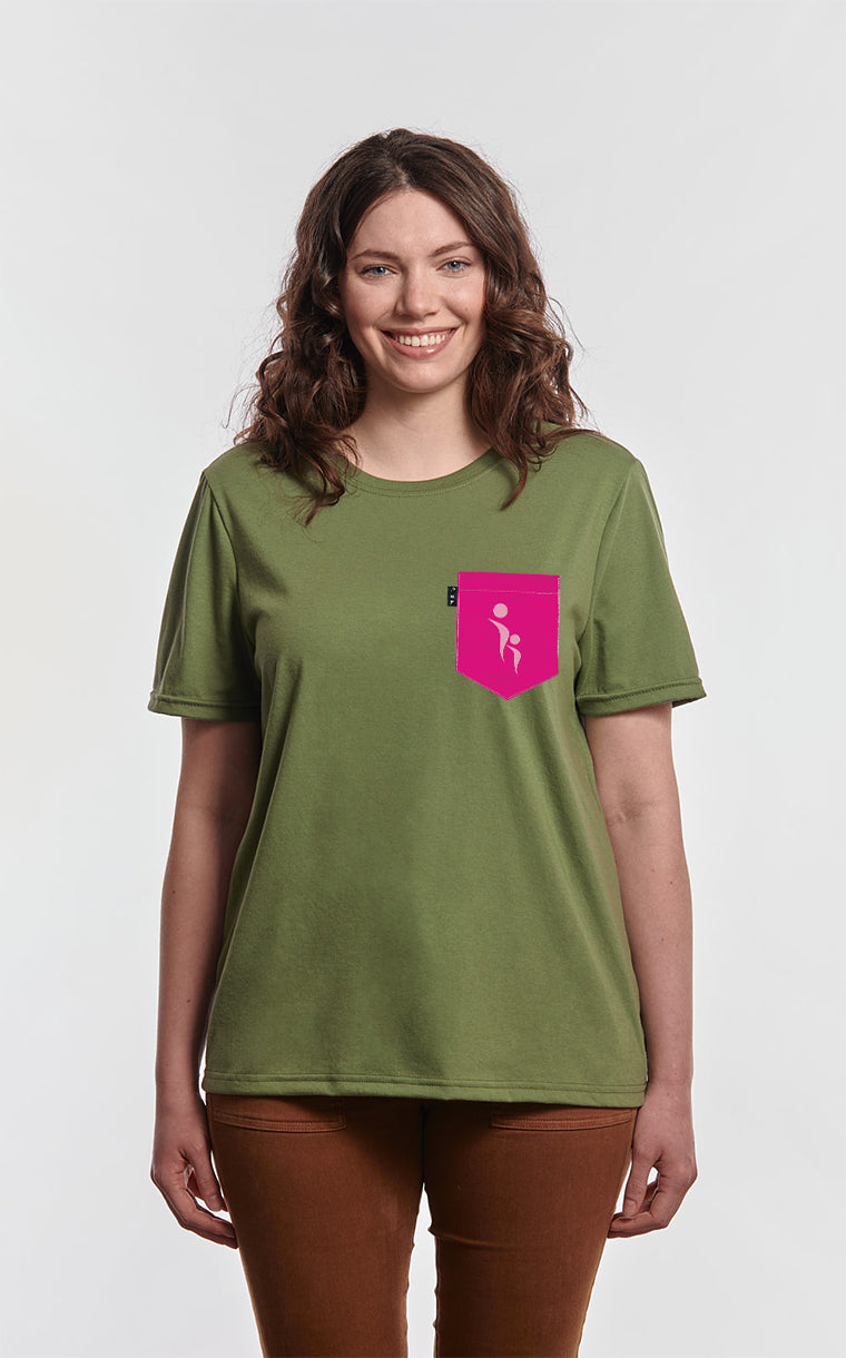 T-shirt coupe Boyfriend à poche Fondation de l'Hôpital du Suroît