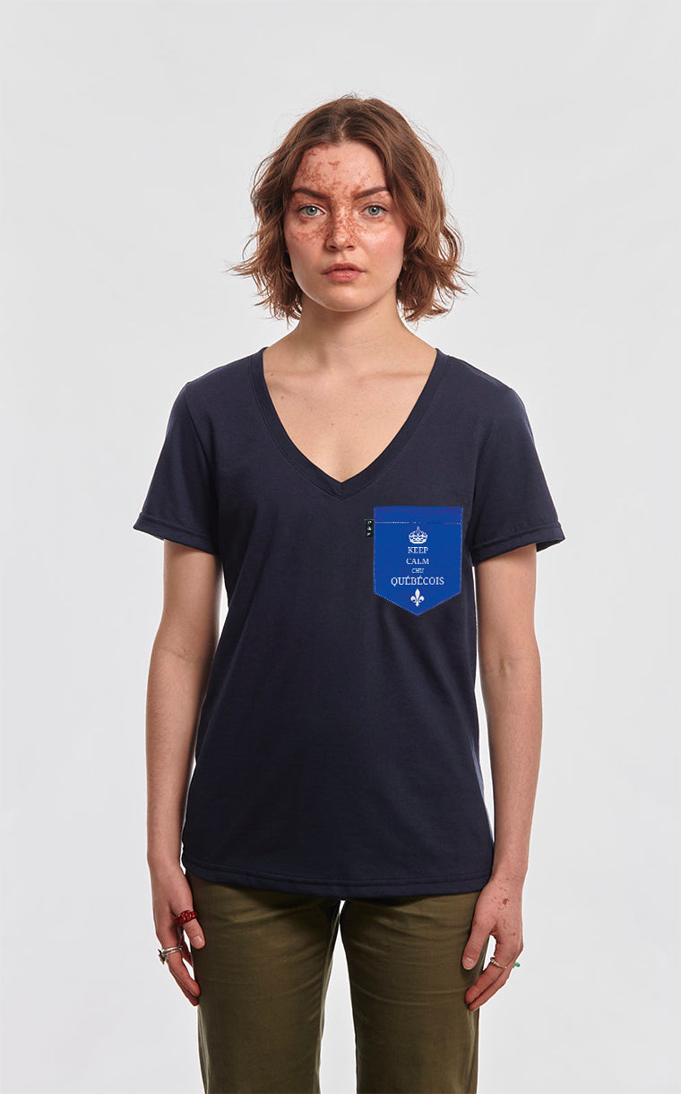 Col en V semi-ajusté à poche Chu Québécois