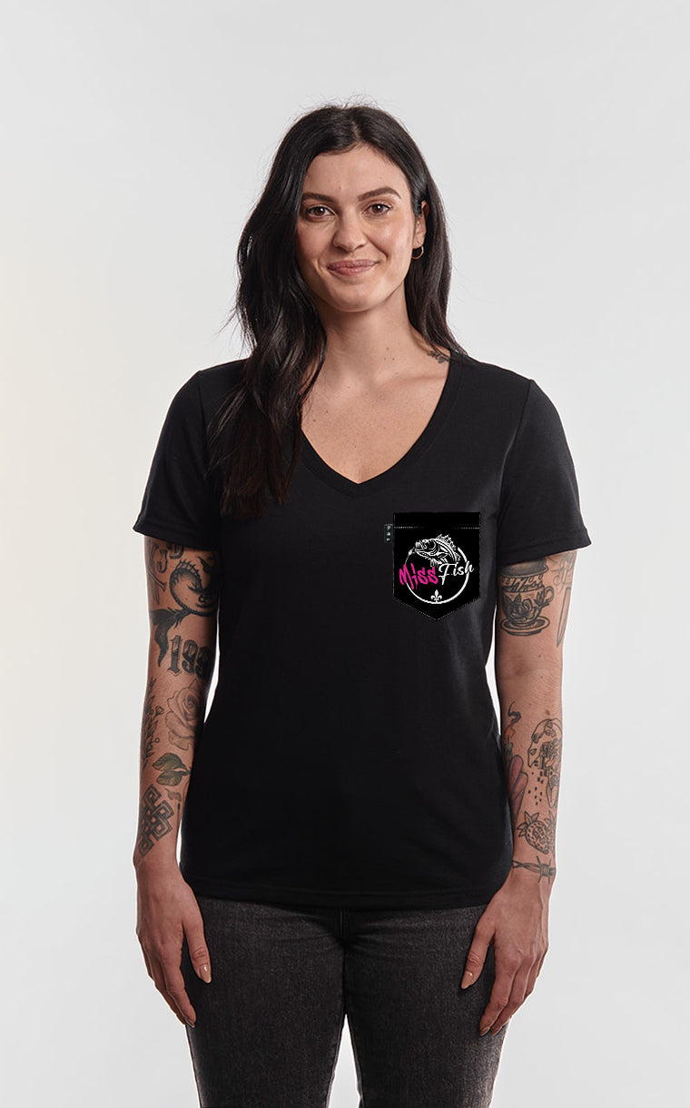 Miss Fish Semi-Fitted V-Neck with Pocket