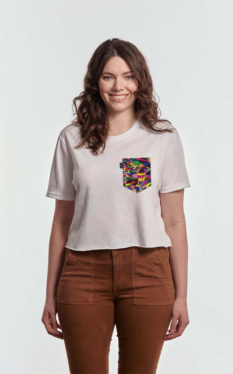 T-shirt « crop top » à poche Clarté