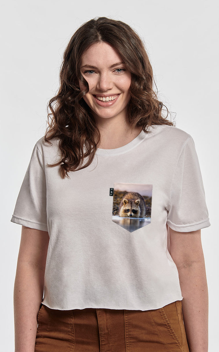 ChezRaton Hotel Pocket Crop Top T-Shirt