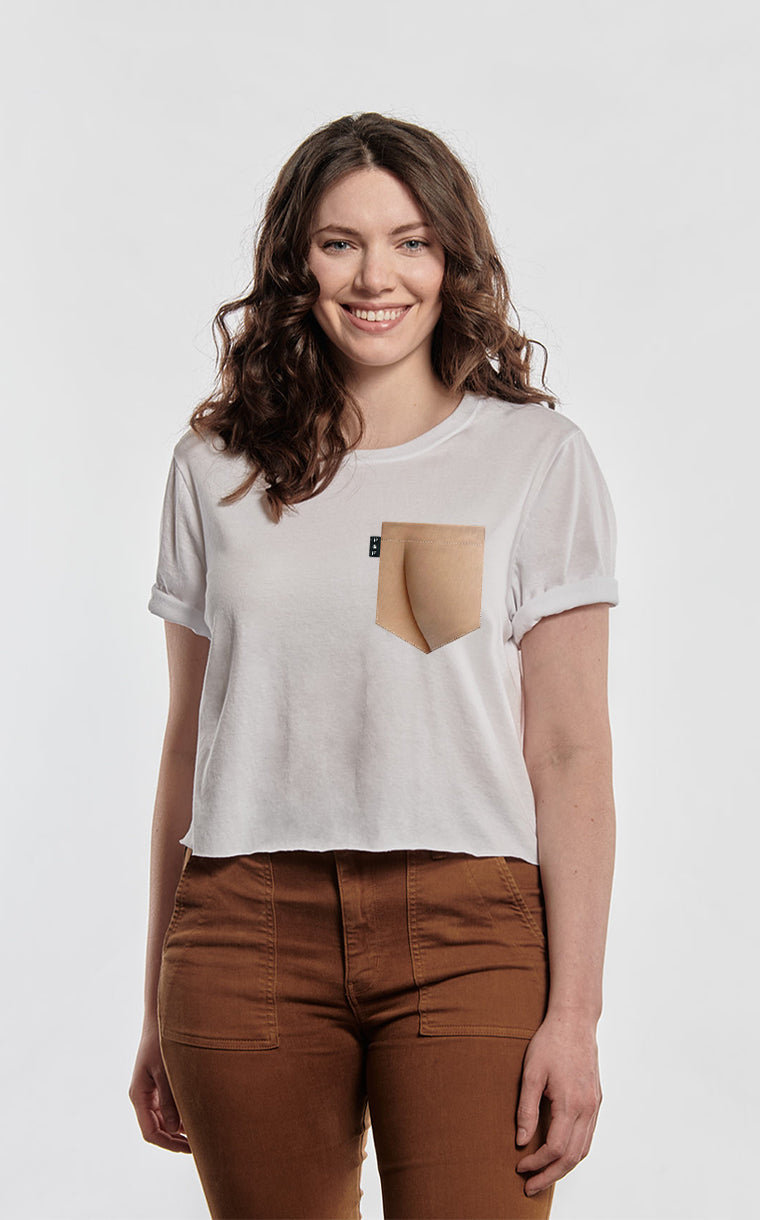 T-shirt « crop top » à poche Pli de coude