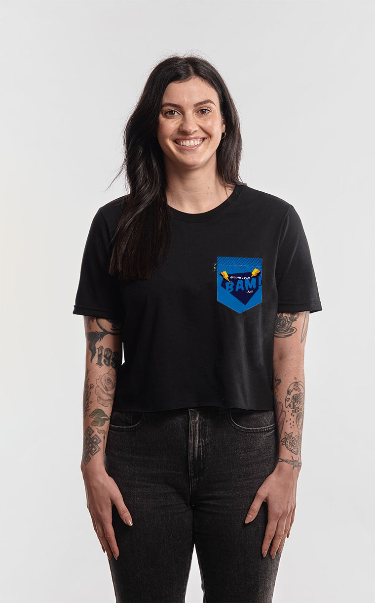 T-shirt « crop top » à poche BAM femme industriel alliance