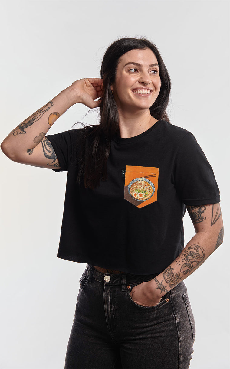 T-shirt « crop top » à poche Soupe aux histoires