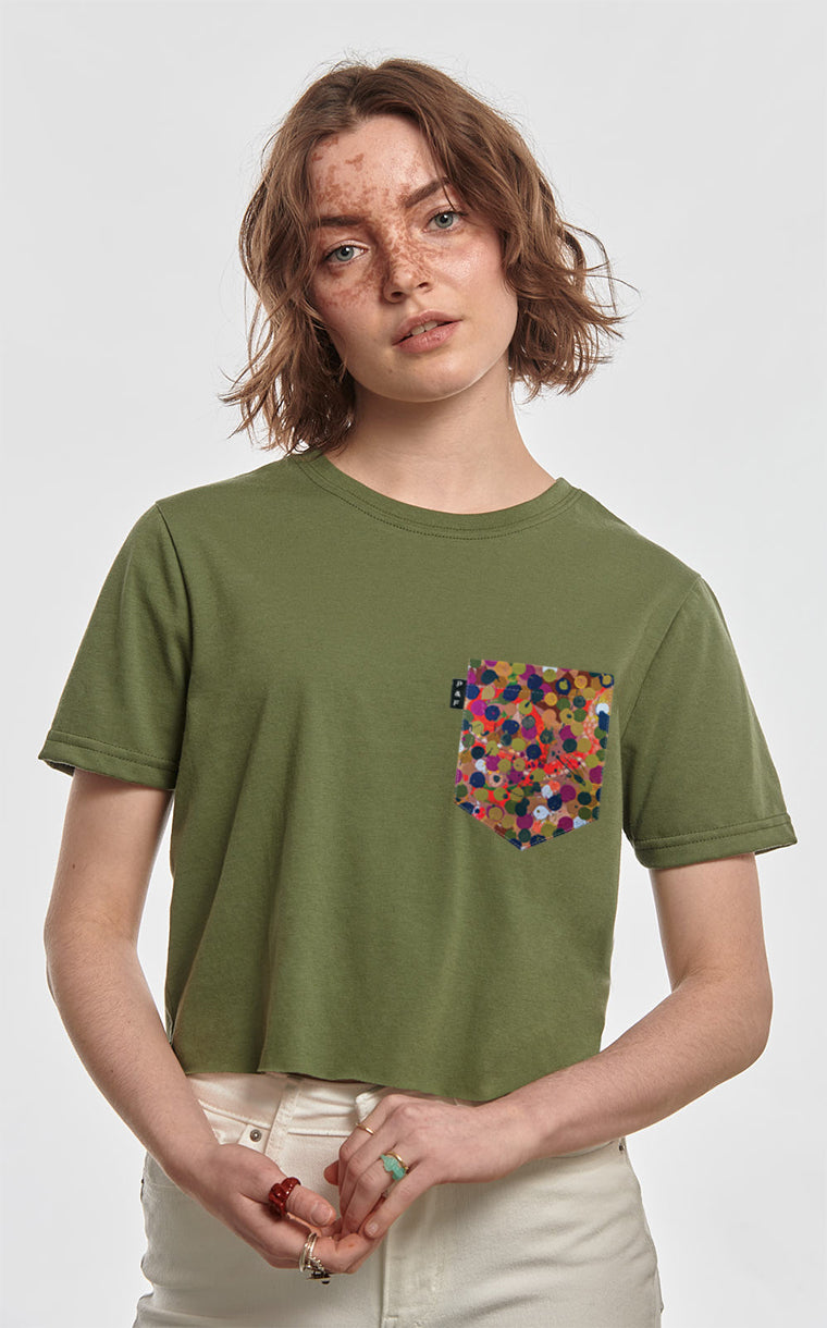 T-shirt « crop top » à poche Folie