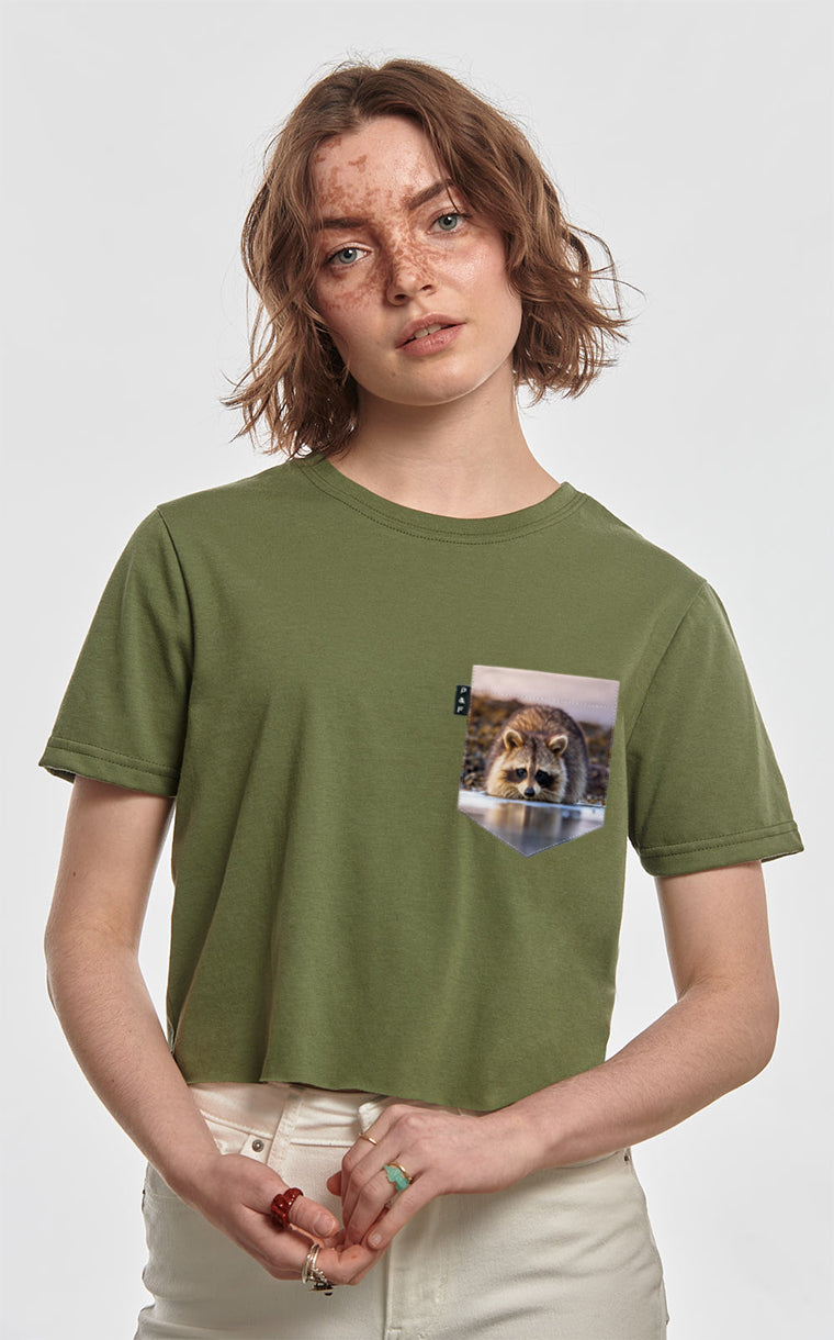 ChezRaton Hotel Pocket Crop Top T-Shirt