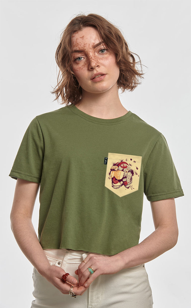 T-shirt « crop top » à poche Luc Vadebonciel