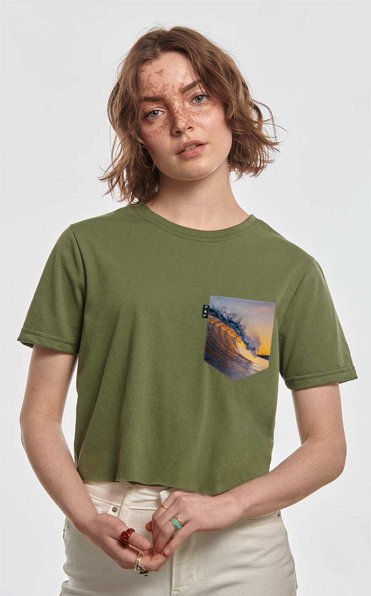 T-shirt « crop top » à poche Marée Paiement