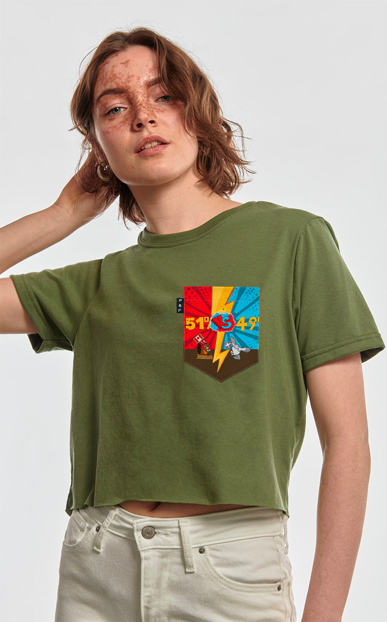 T-shirt « crop top » à poche Referendum de 95