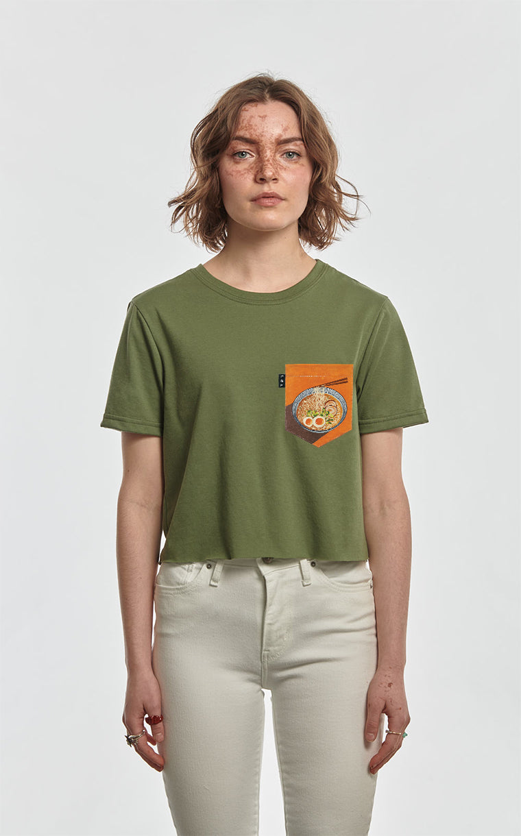 T-shirt « crop top » à poche Soupe aux histoires