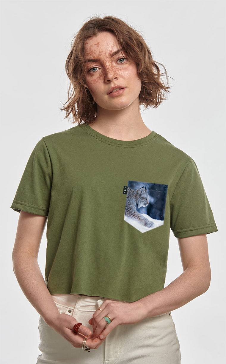 T-shirt « crop top » à poche Star Lynx