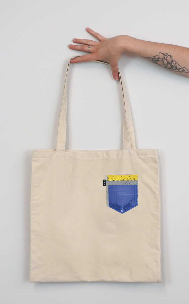 4 inch strong pocket tote bag