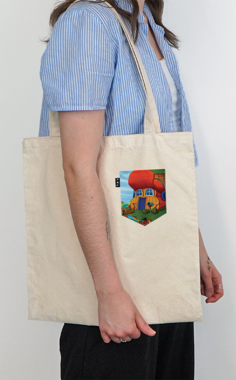 Tote Bag with Pocket Add Owl