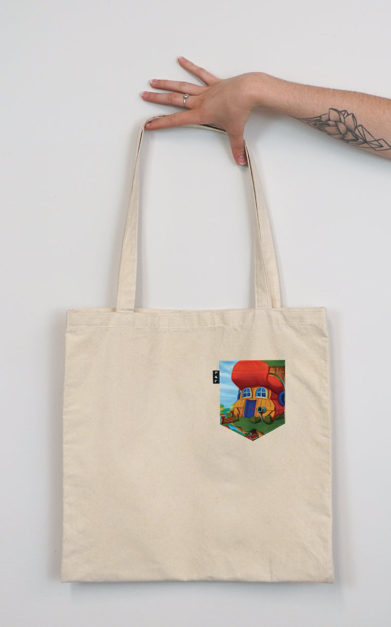 Tote Bag with Pocket Add Owl