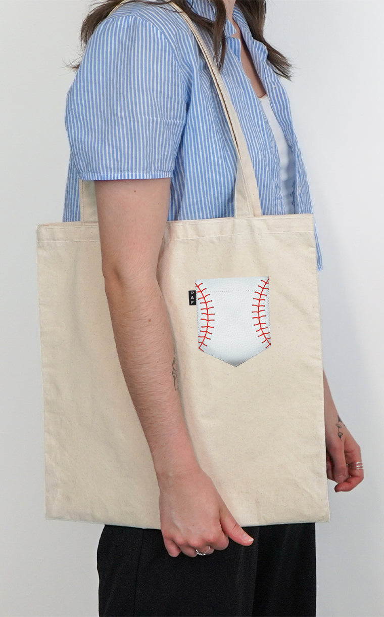 Softball Pocket Tote Bag