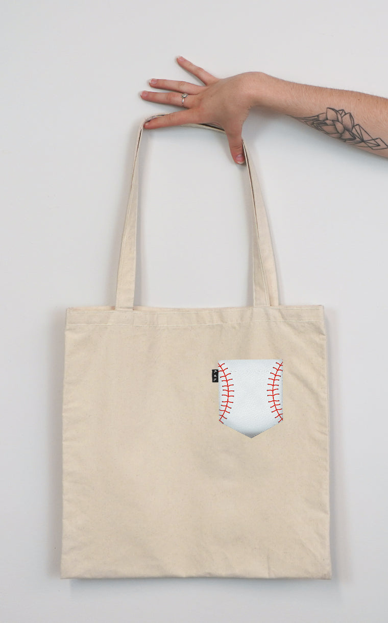 Softball Pocket Tote Bag