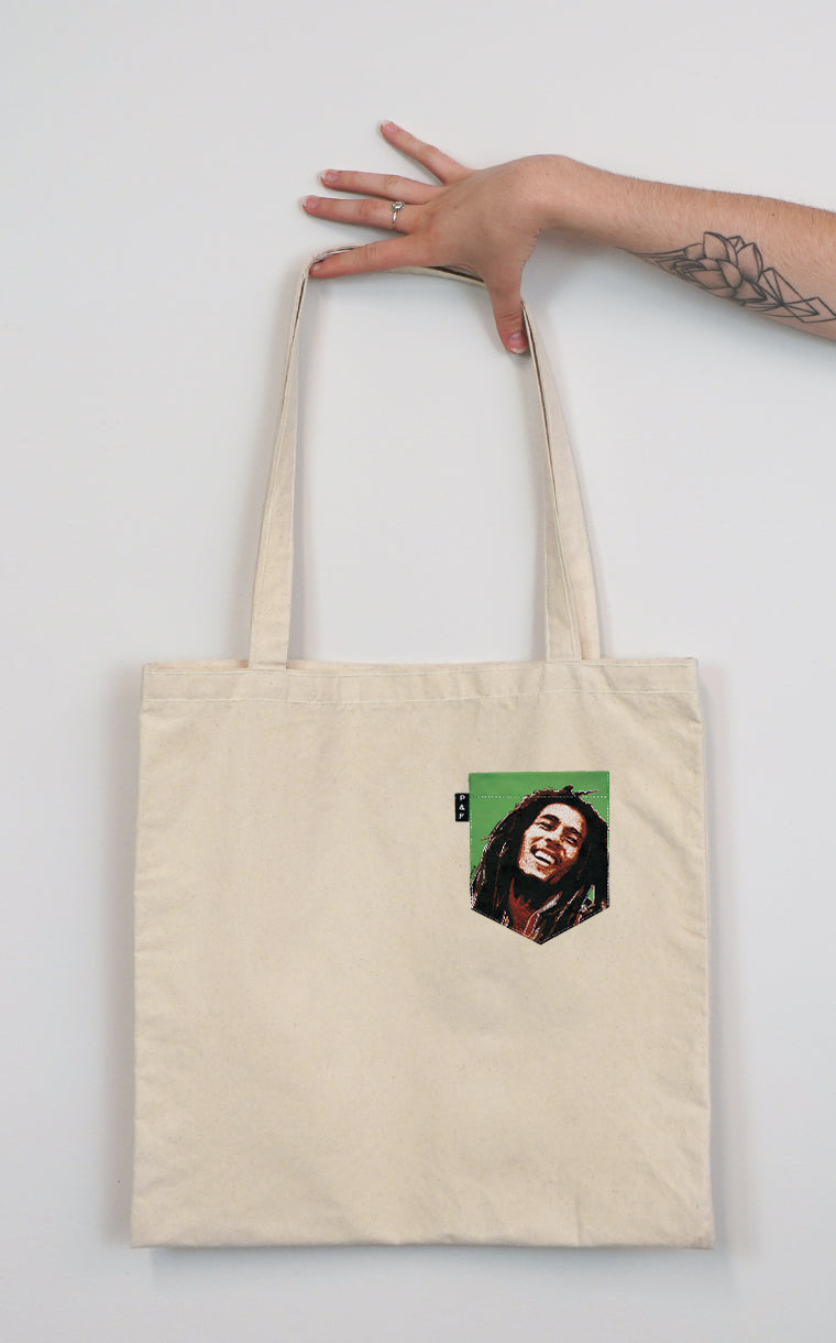 Bob Hair Pocket Tote Bag