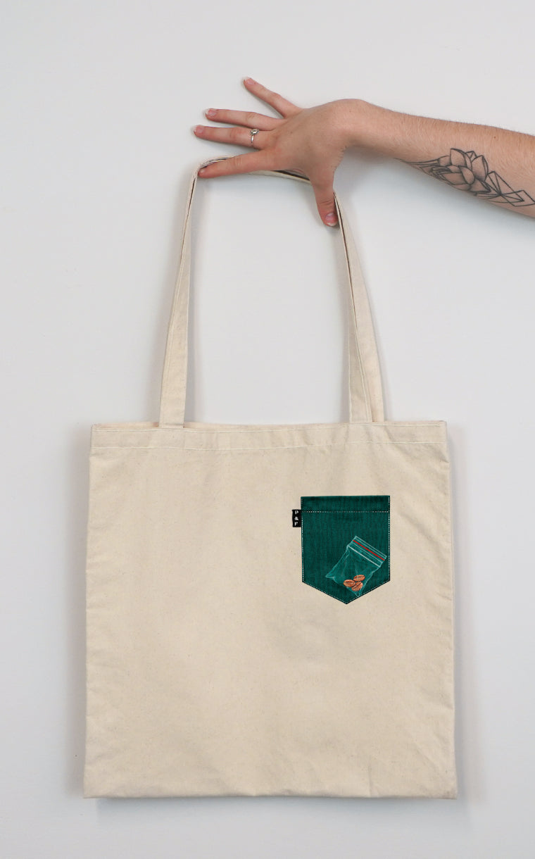 Good cup bad cup pocket tote bag