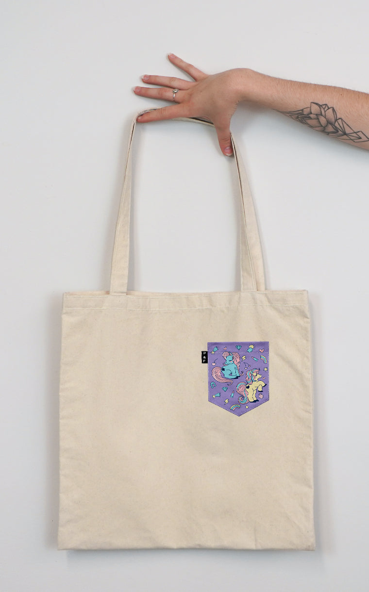 Butterfly Poop Pocket Tote Bag