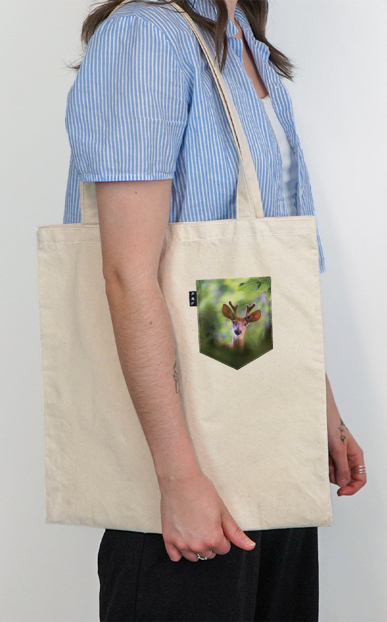 Pathetik Deer Pocket Tote Bag