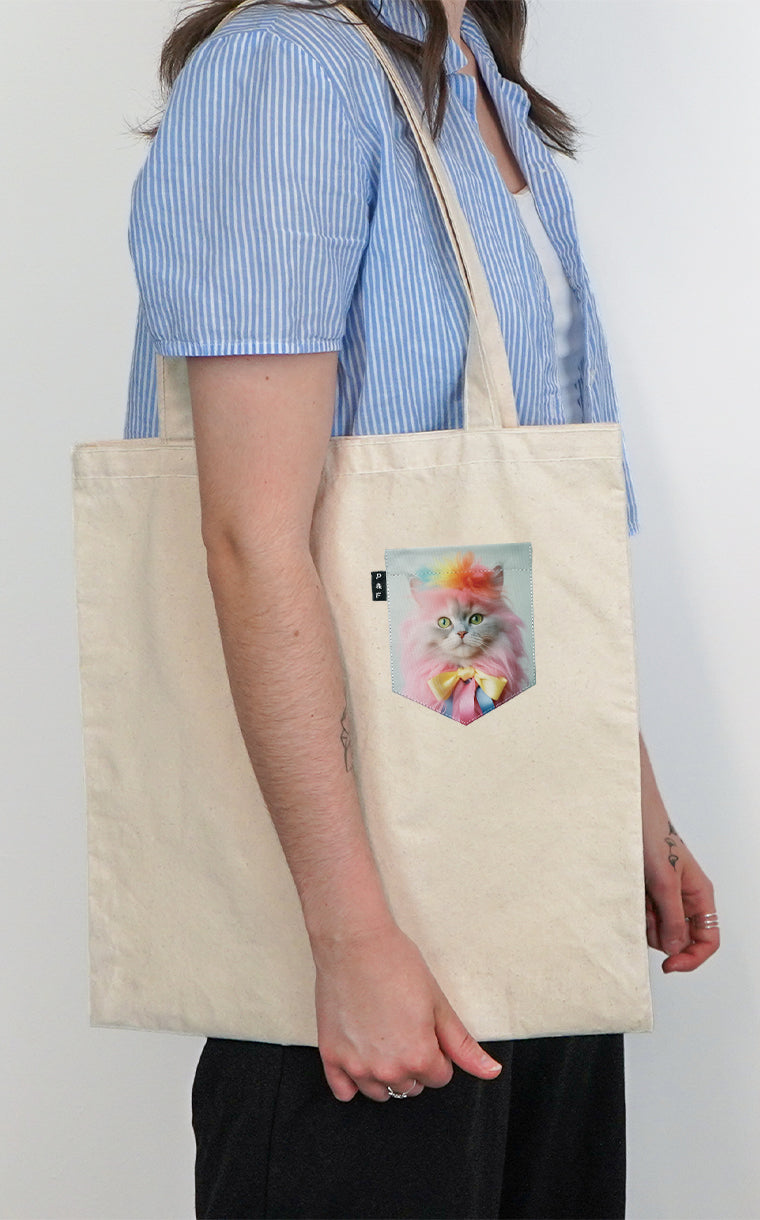 Cat Will Be Fine Pocket Tote Bag