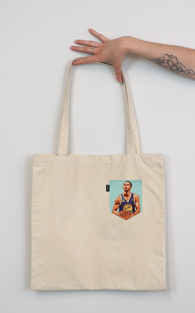 Chef curry pocket tote bag