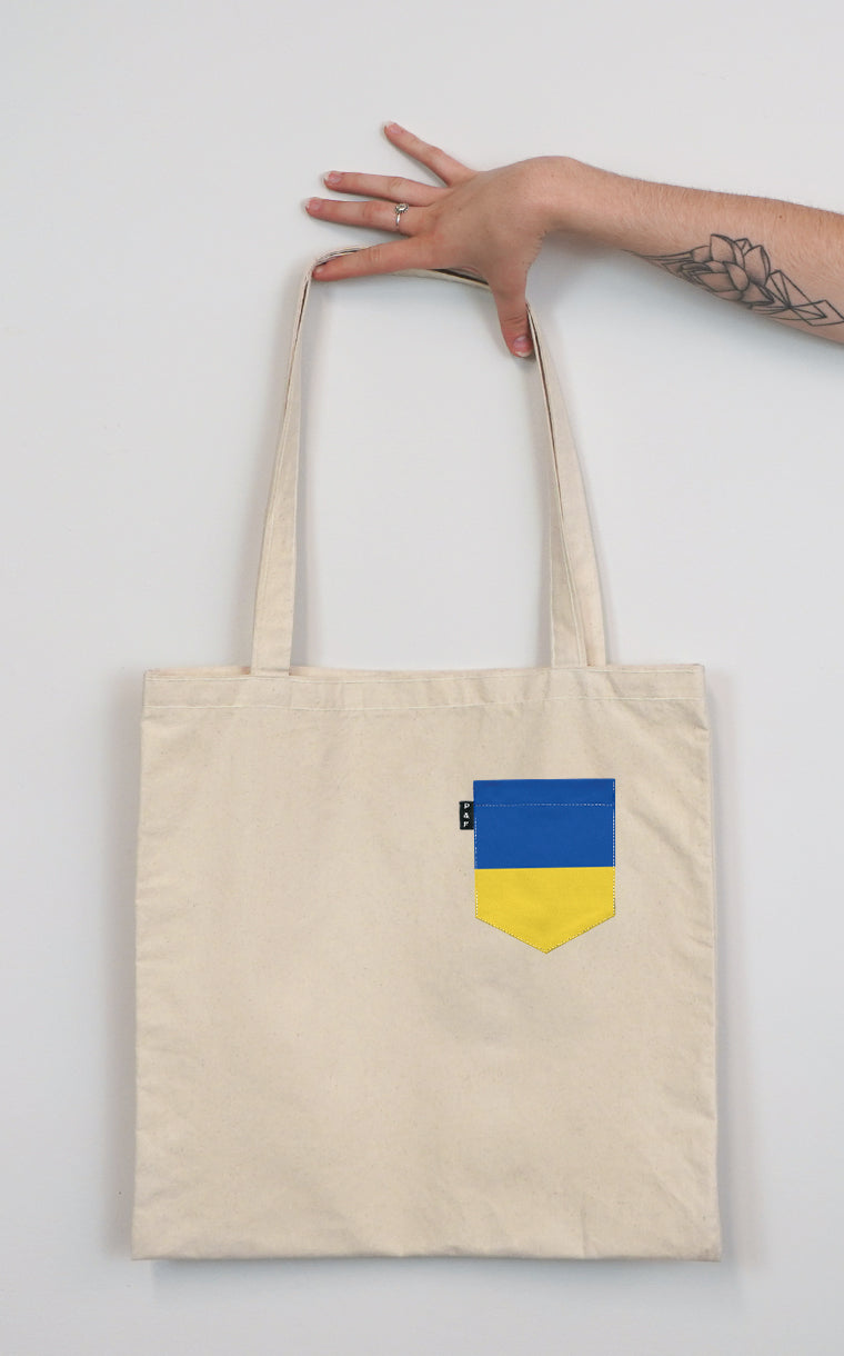 Tote Bag with Pocket Colors of Ukraine