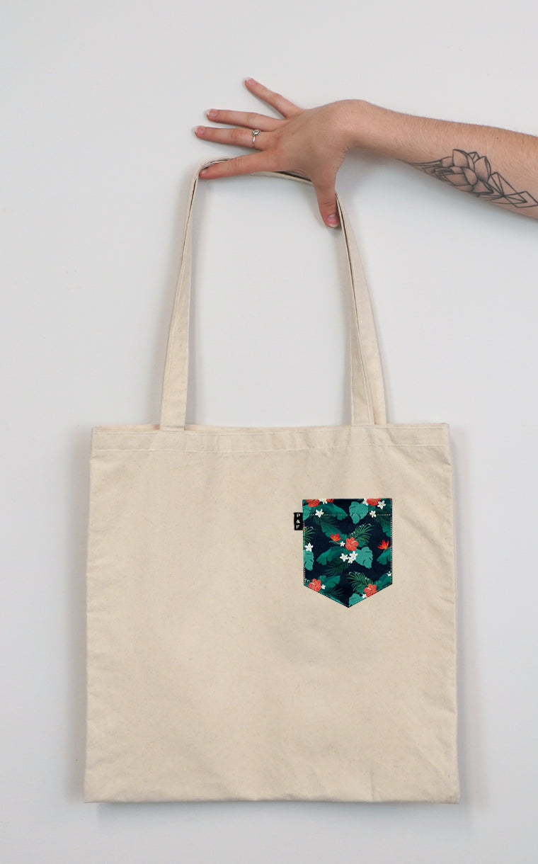 Tote Bag with pocket Flore is lava