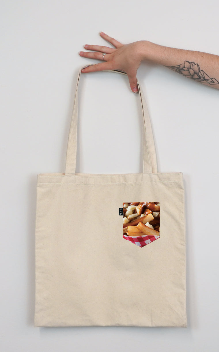 Tote Bag with pocket Fries and gratin sauce