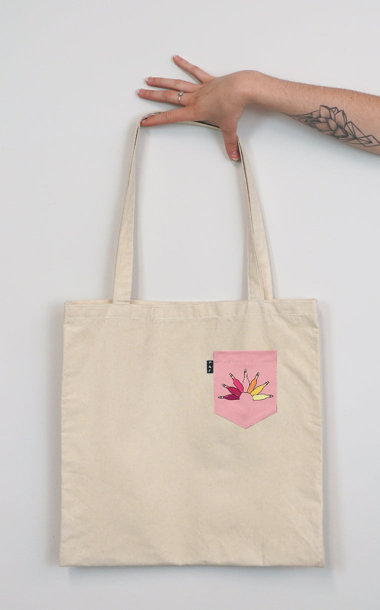 The Rosé Sprinkler Pocket Tote Bag