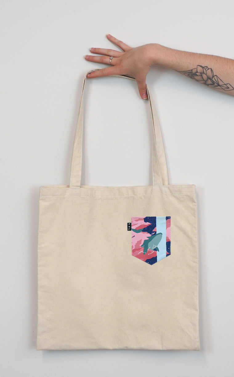 The Whale Pocket Tote Bag