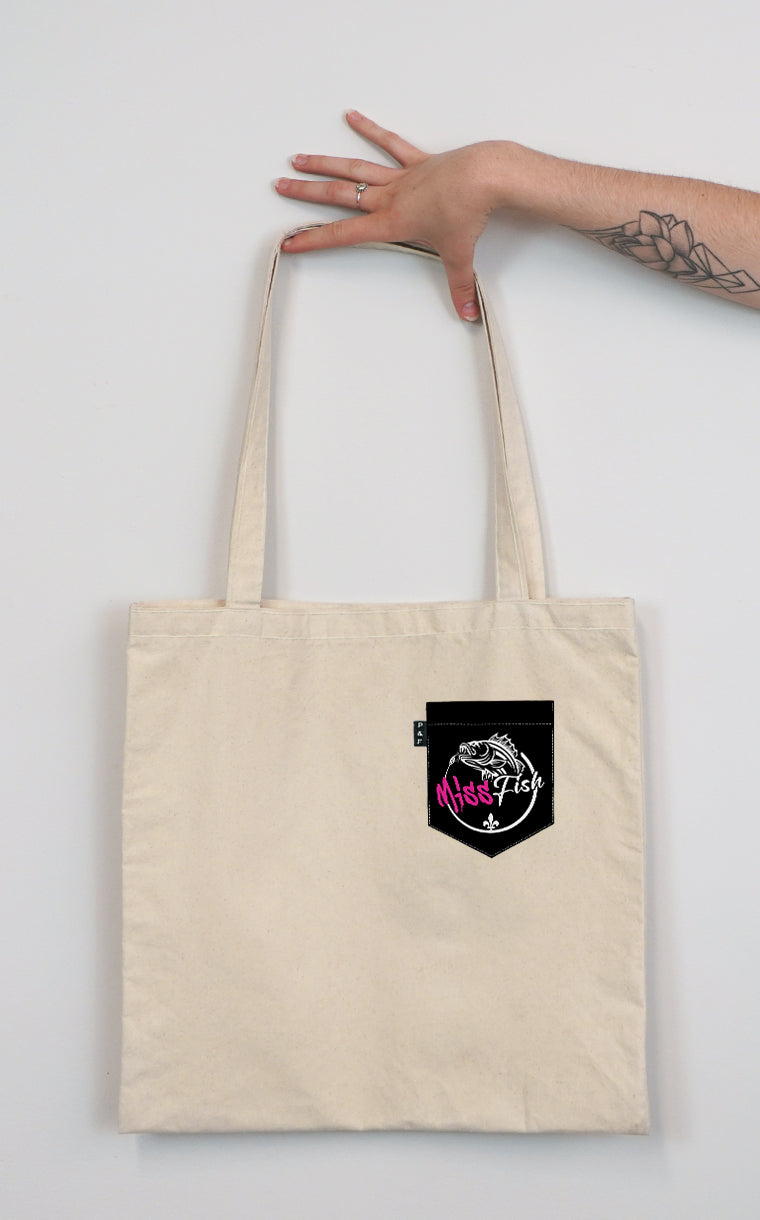 Miss Fish Pocket Tote Bag