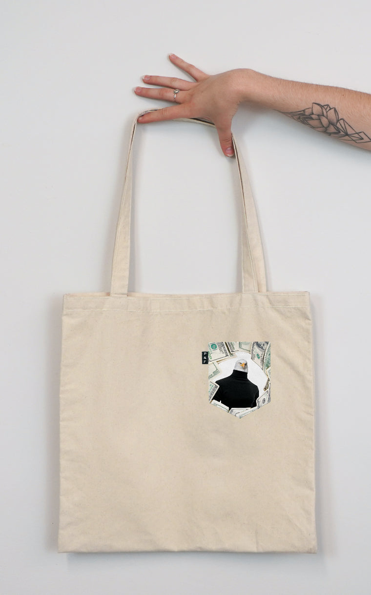 Money Talks Pocket Tote Bag