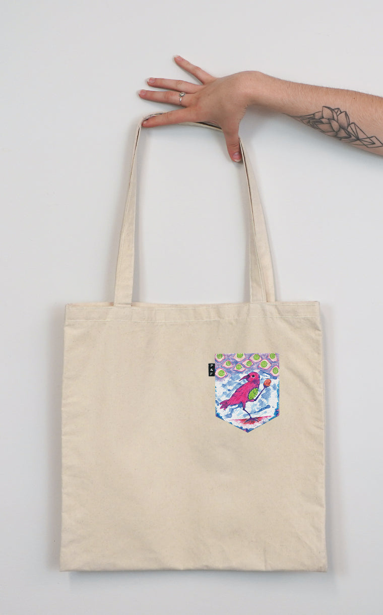 Bird Pocket Tote Bag Bird