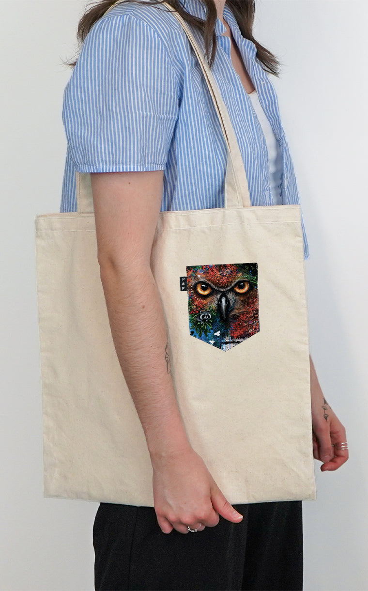 Owly Grail Pocket Tote Bag