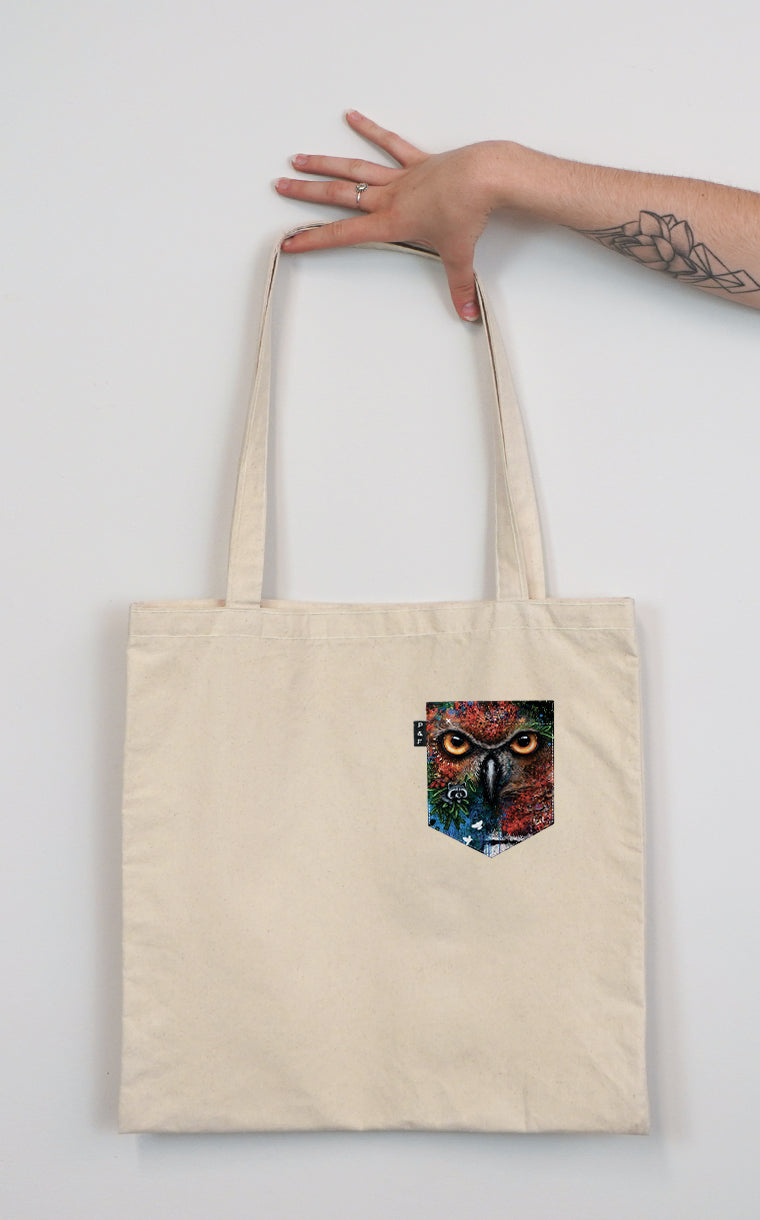 Owly Grail Pocket Tote Bag