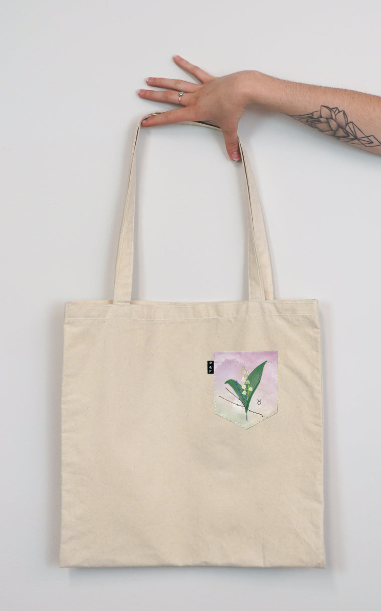 Tote Bag with pocket Bull no reason