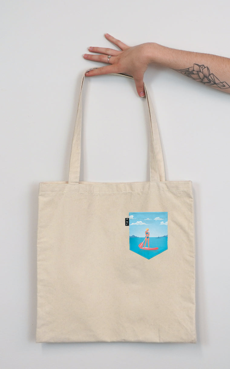 Wave on You Pocket Tote Bag