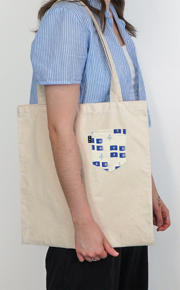 Tote Bag à poche Vive le Québec