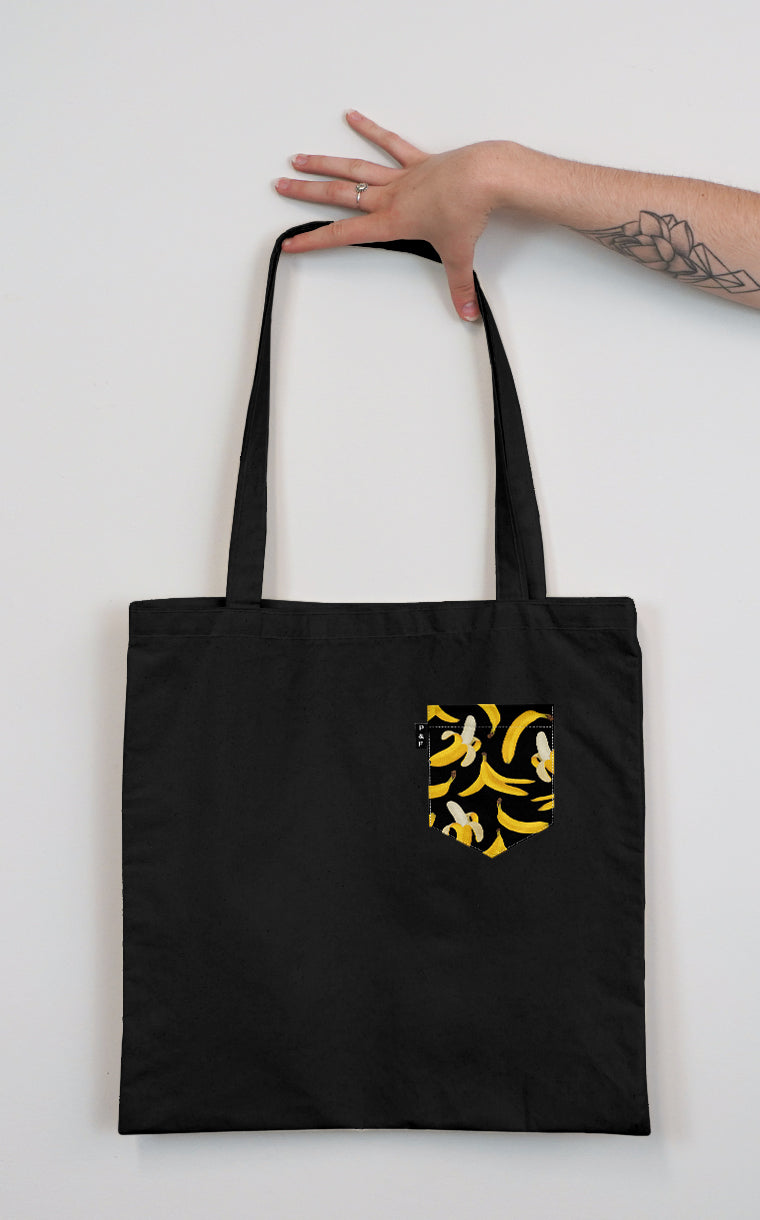 Tote bag with pocket 50 shades of brown