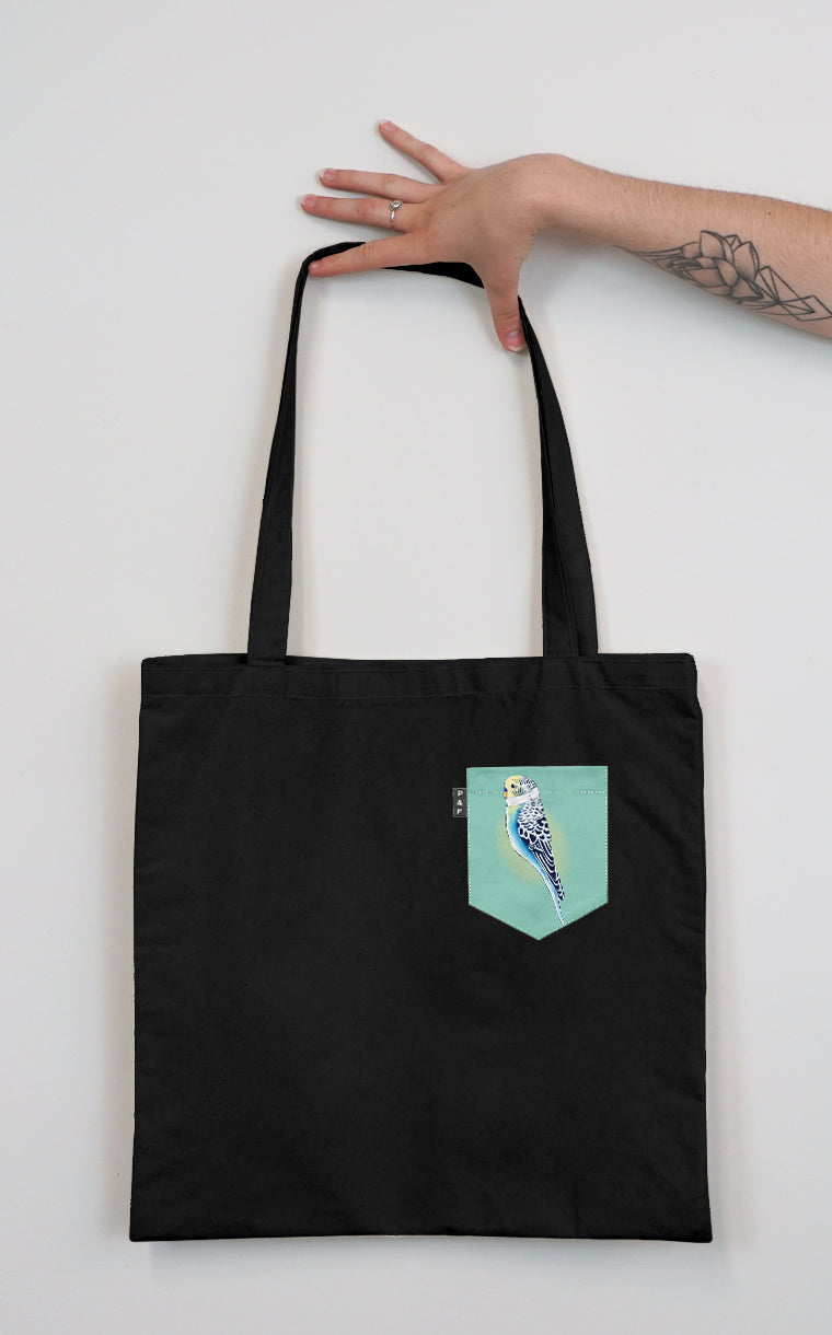 Tote Bag à poche Belle Perruche