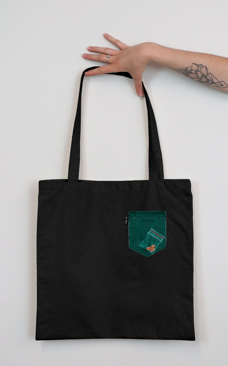 Good cup bad cup pocket tote bag