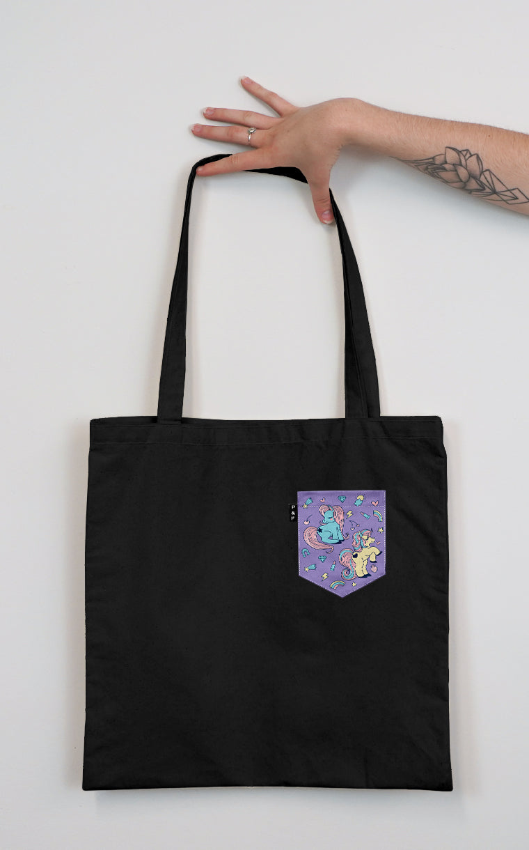 Butterfly Poop Pocket Tote Bag