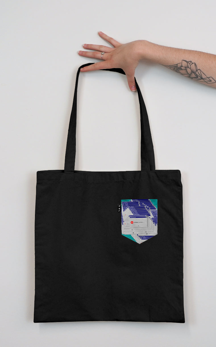 Tote Bag with Ctrl+Alt+Del pocket