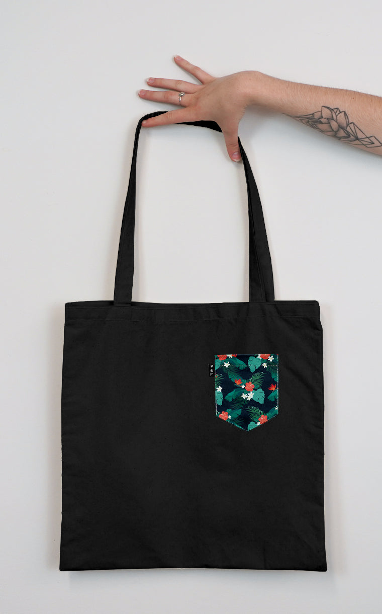 Tote Bag with pocket Flore is lava