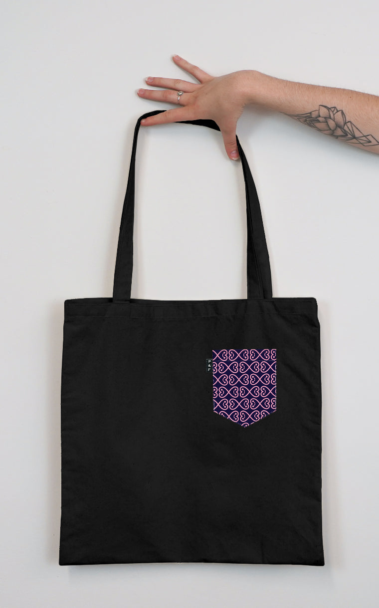 Heart Foundation Pocket Tote Bag - Navy